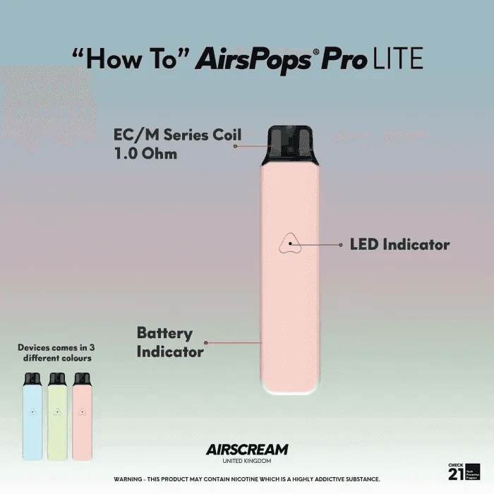 AIRSCREAM AIRSPOPS PRO LITE 氣泡電子煙主機:圖片 2