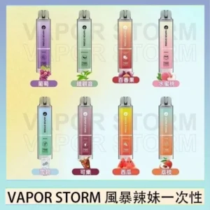 VAPOR STORM風暴辣妹7500口拋棄式一次性可充電電子煙（5%）
